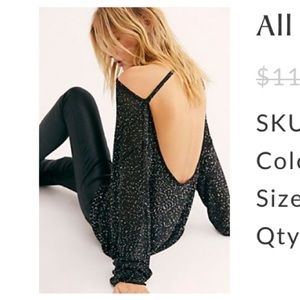 NWT Free People All That Glitters Sweater